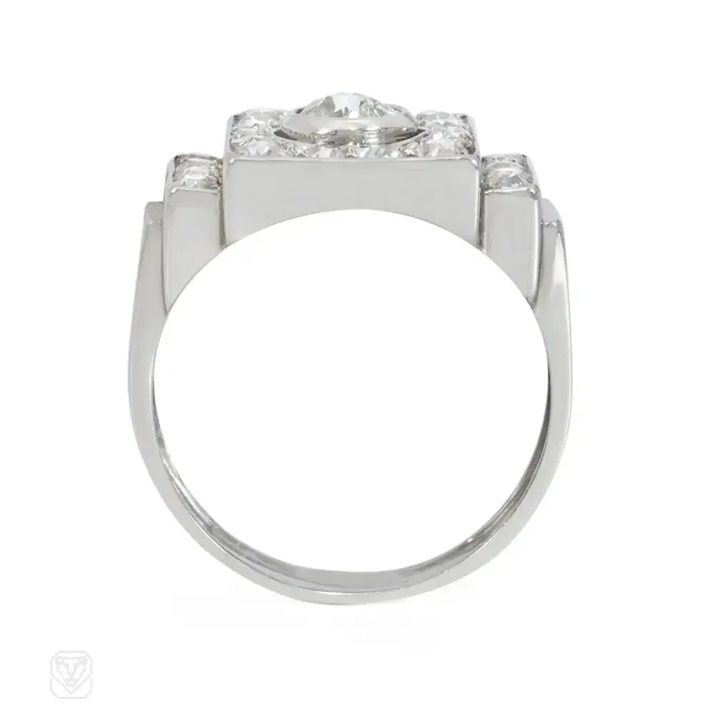 Art Deco geometric diamond ring, Boivin