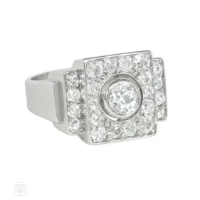 Art Deco geometric diamond ring, Boivin