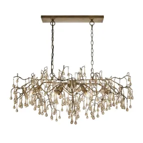 Athena 6L Kitchen Island Light -  Aged Gold & Champagne Finish