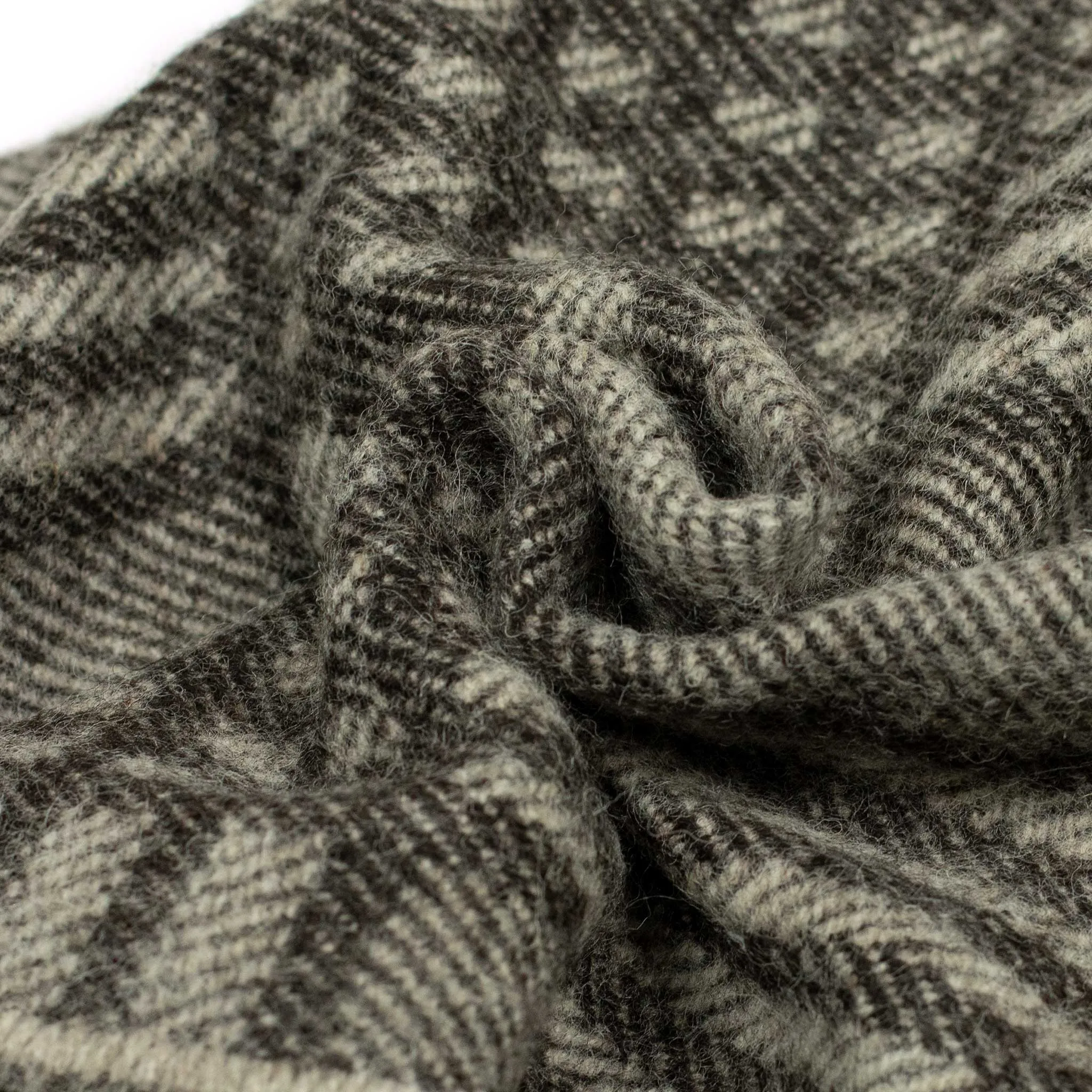 Balta throw blanket in natural grey plaid soft Shetland wool