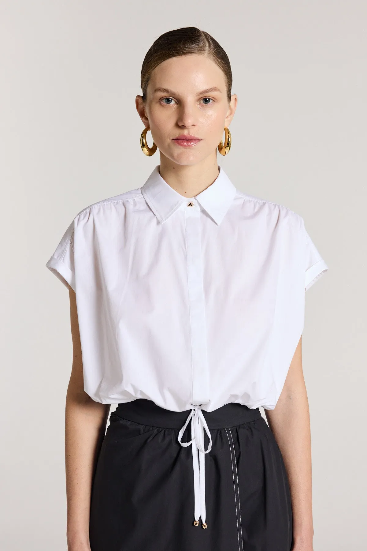 Belle Crop Shirt - White