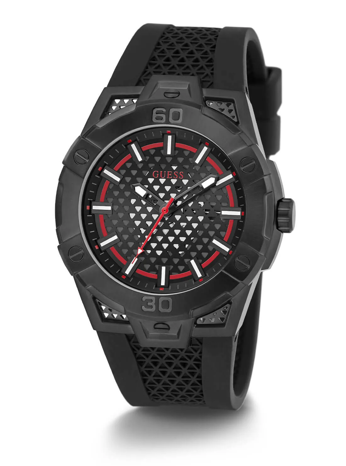 Black Network Silicone Watch