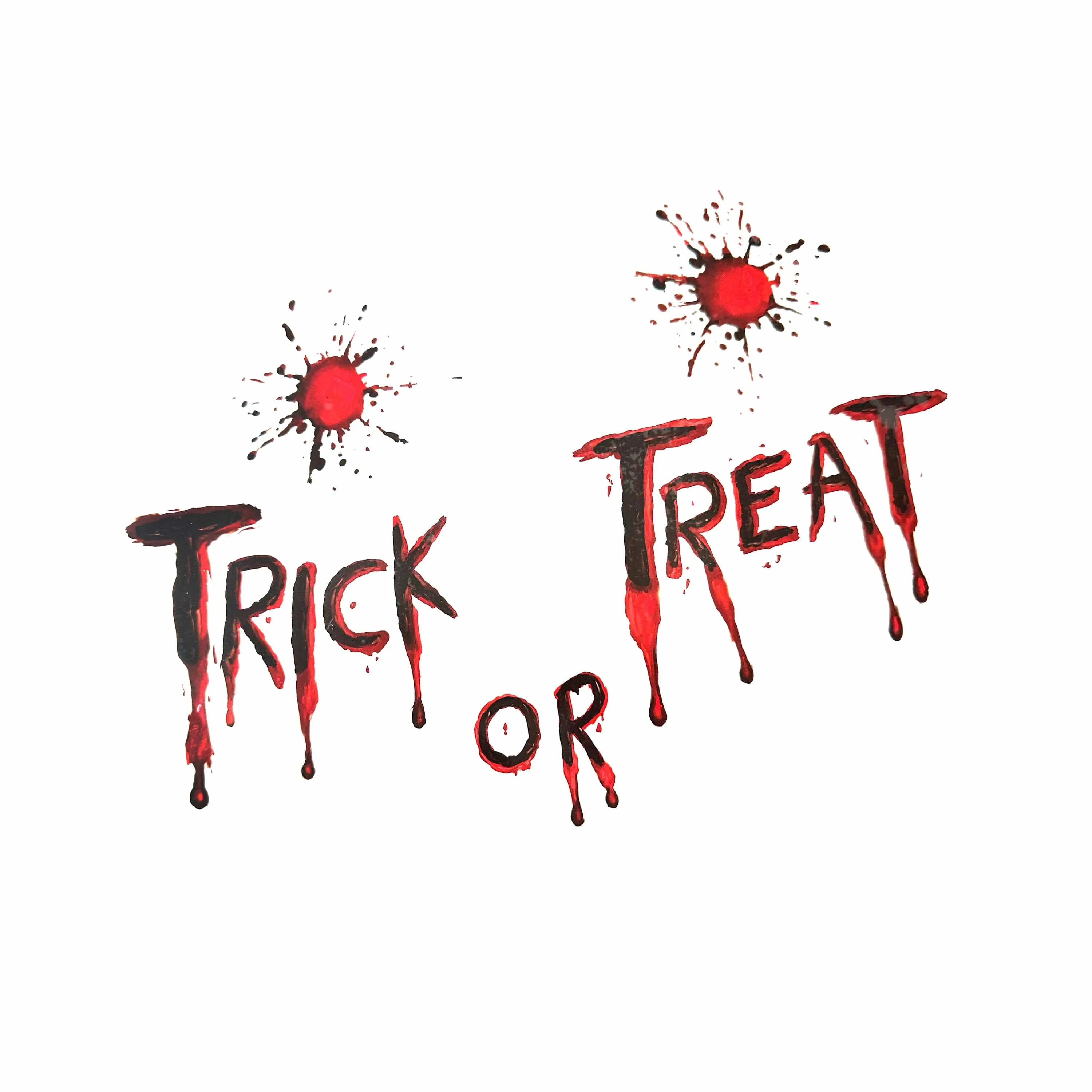 Bloody Trick Or Treat Large Temporary Tattoo Pack