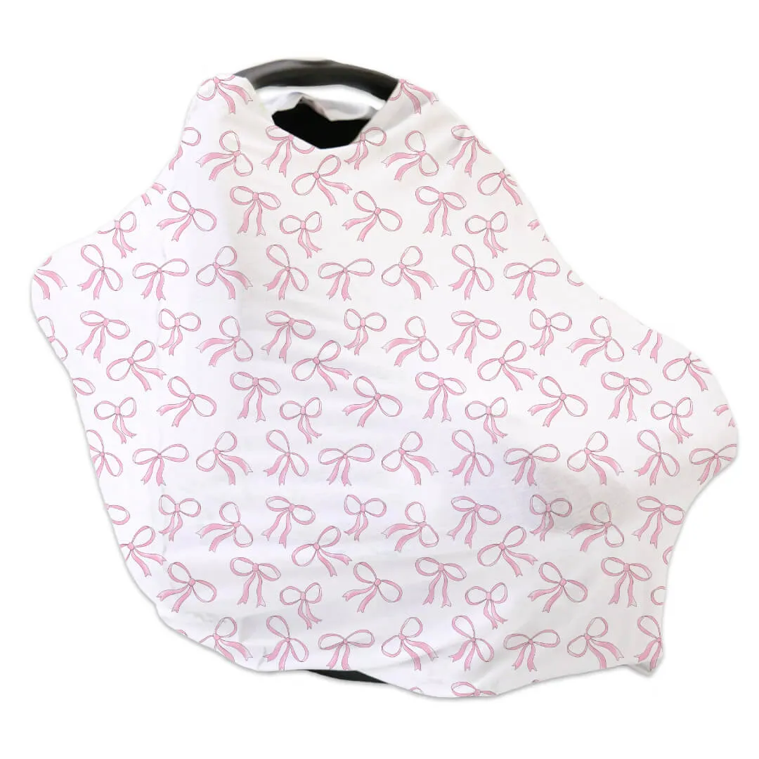 Blushing Bows Multi-Use Stretchy Car Seat & Nursing Cover