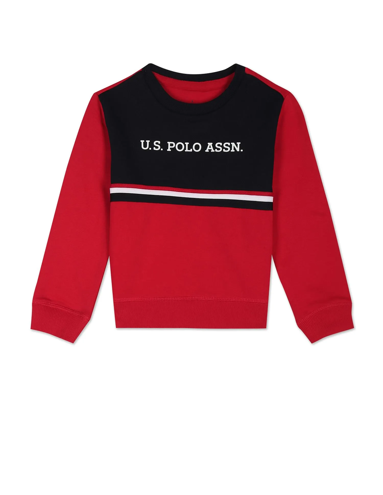 Boys Brand Print Colour Block Sweatshirt