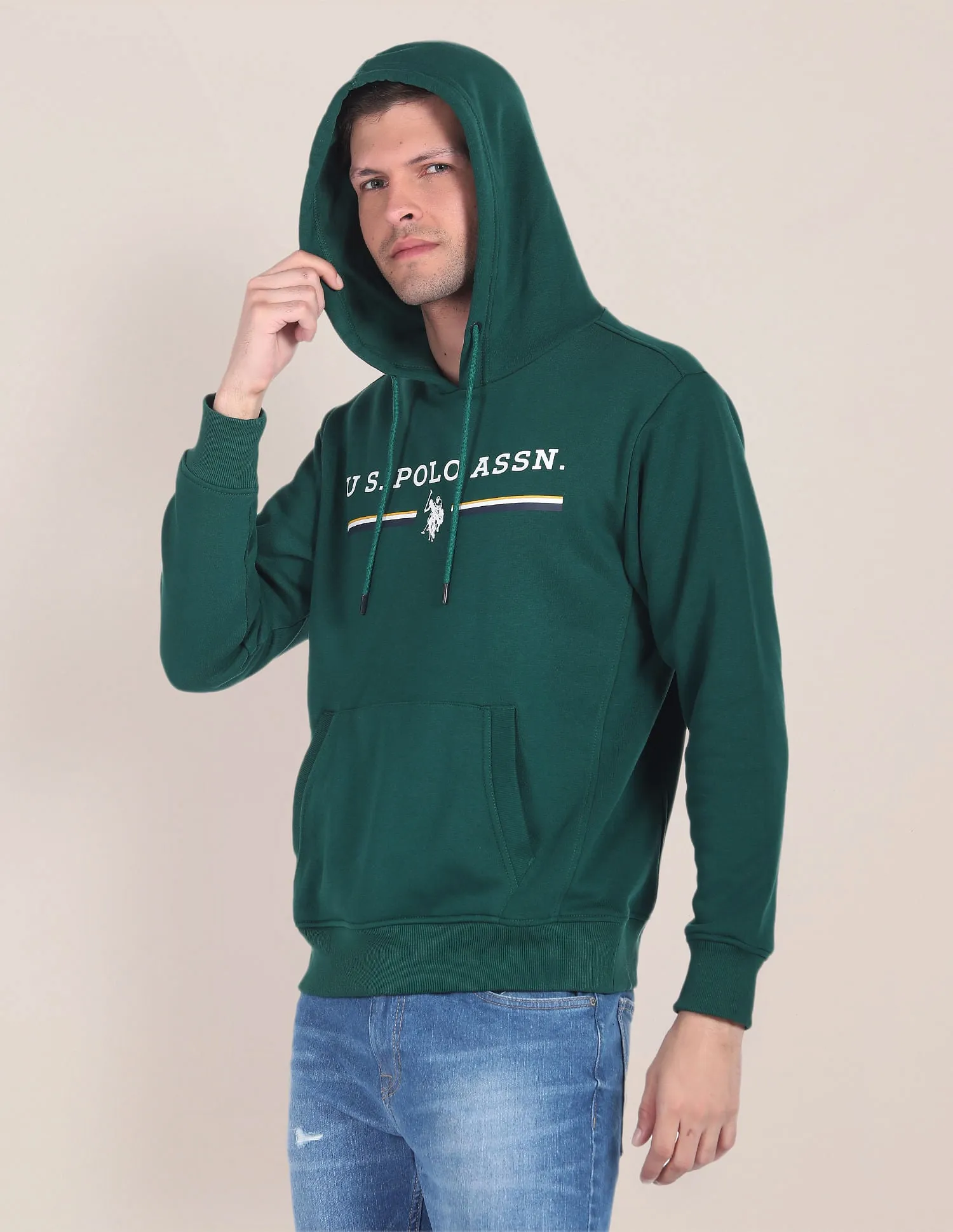 Brand Print Hooded Sweatshirt