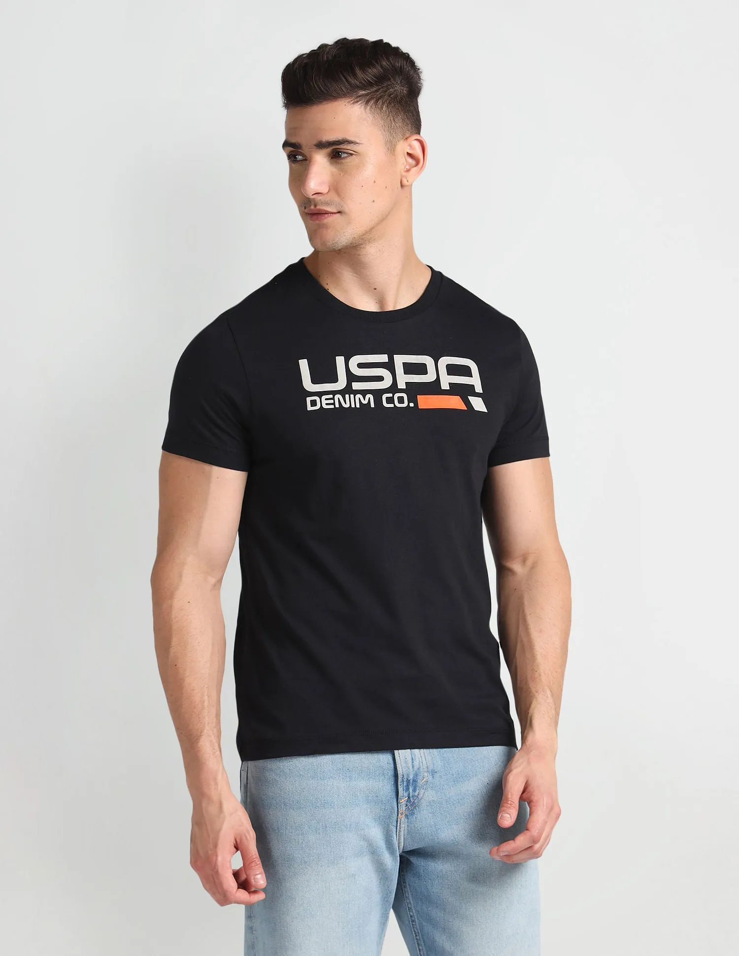 Brand Print Muscle Fit T-Shirt