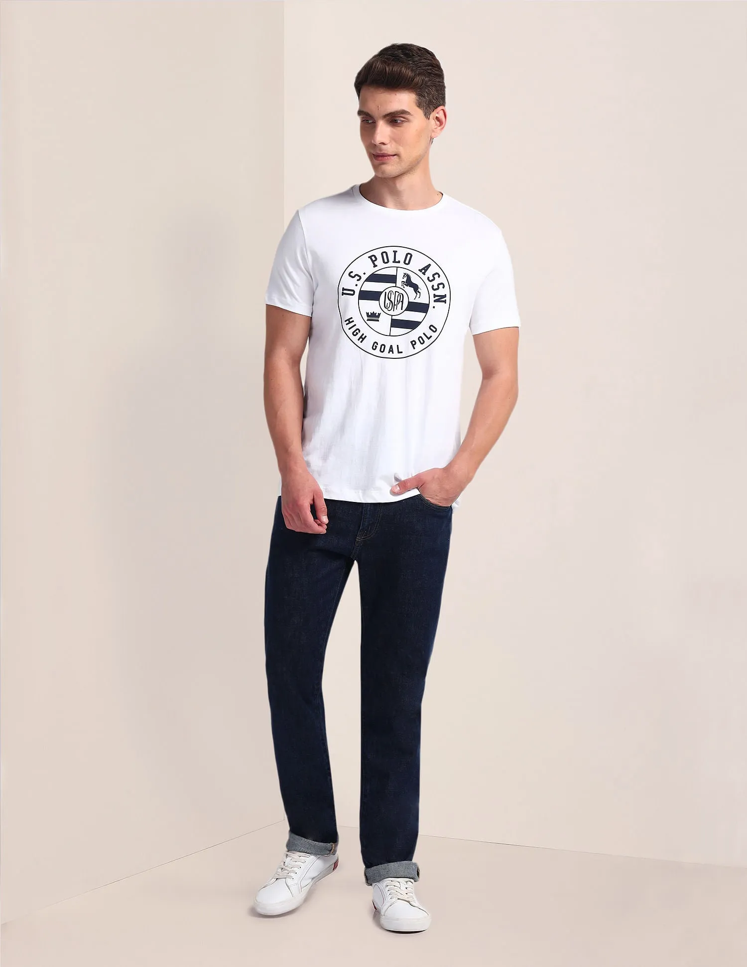 Brand Print Slim Fit T-Shirt