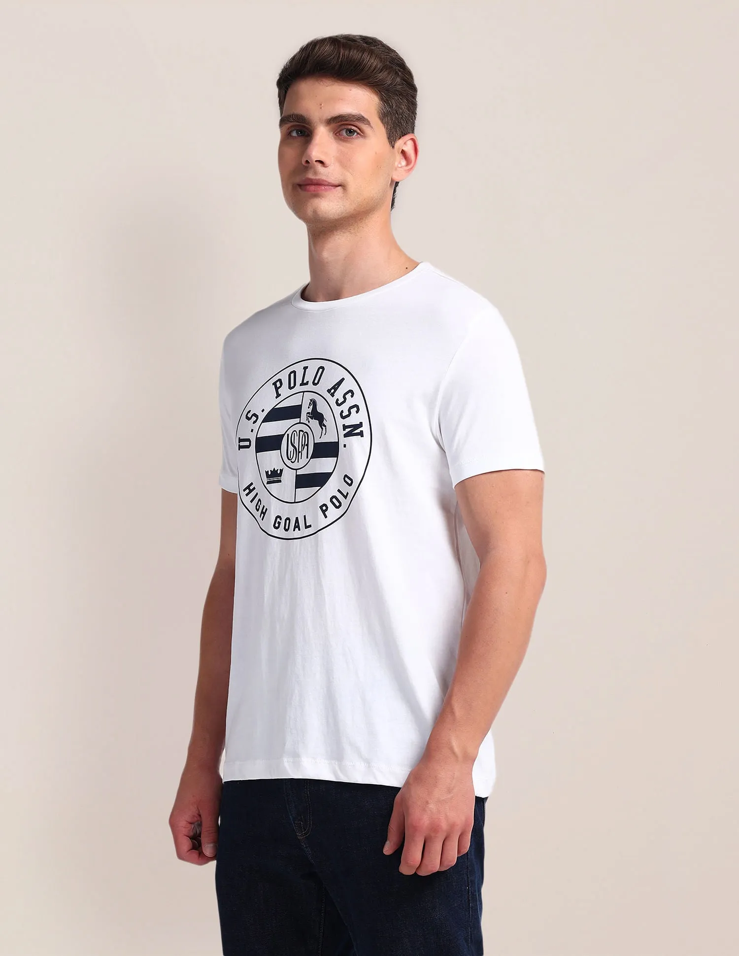 Brand Print Slim Fit T-Shirt