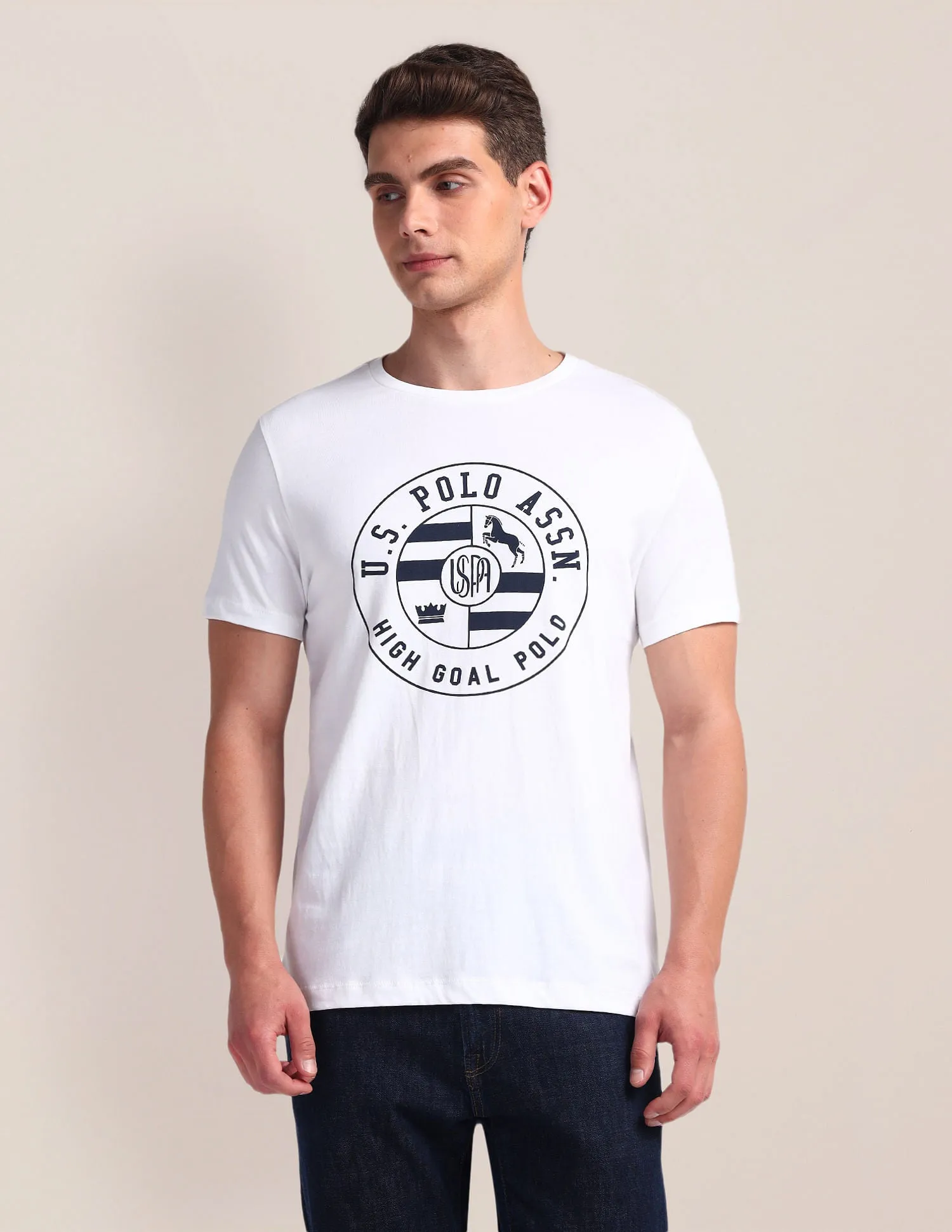 Brand Print Slim Fit T-Shirt