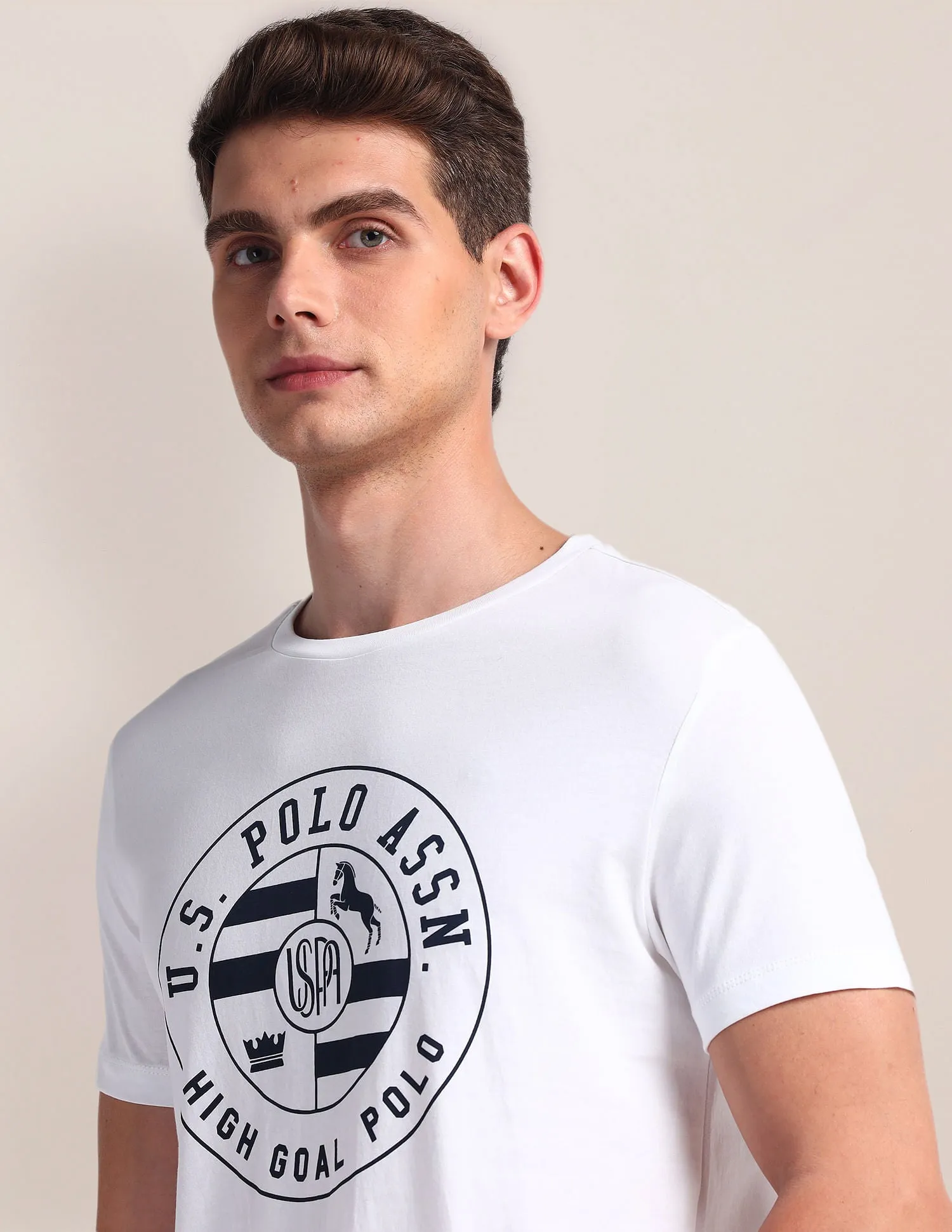 Brand Print Slim Fit T-Shirt