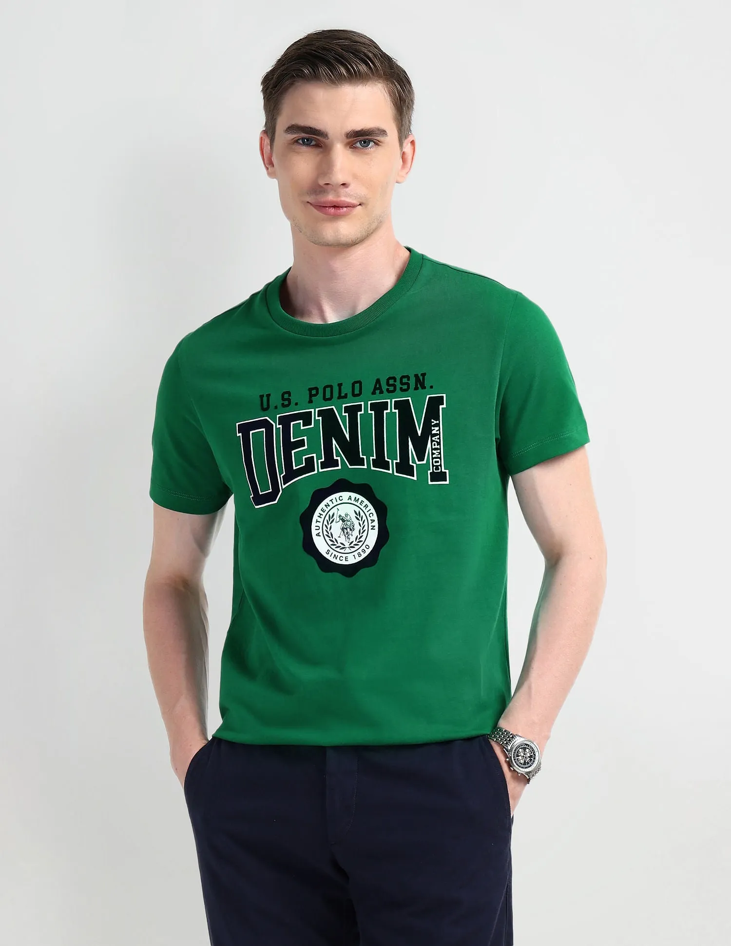 Brand Printed Cotton T-Shirt