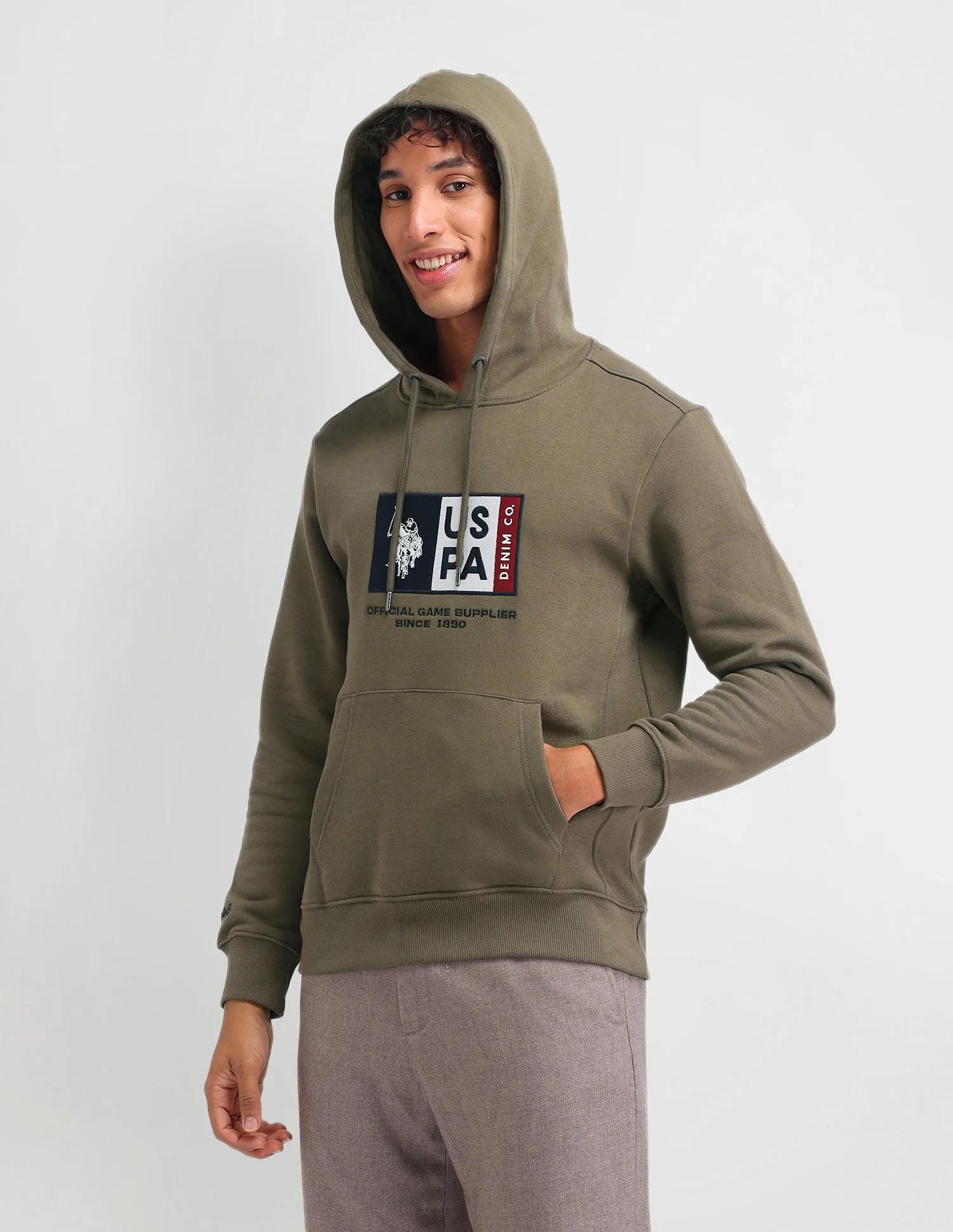 Brand Printed Hooded Sweatshirt