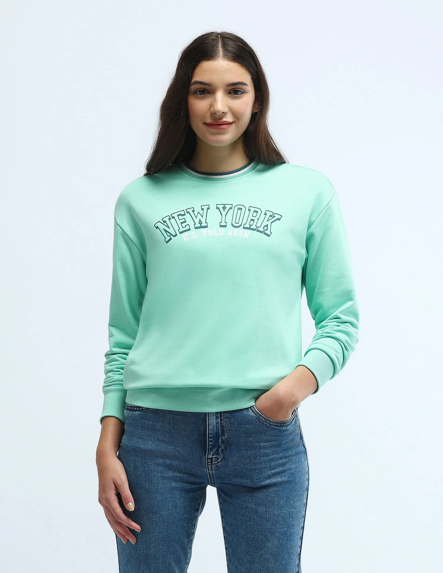 Brand Printed Regular Fit Sweatshirt