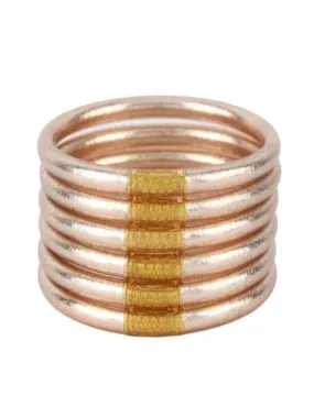 BuDhaGirl Champagne All Weather Bangles MD (Set of 6)