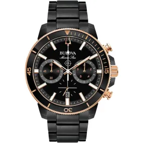 Bulova Marine Star Men's Black Watch 98B302