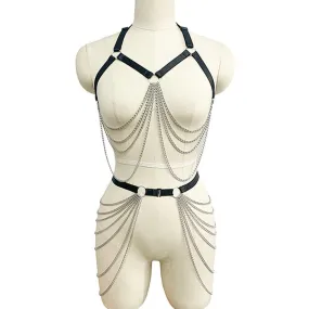 Chain Drape Caged Body Frame Harness