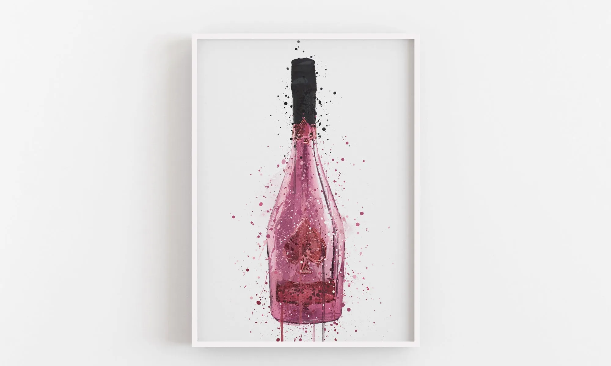 Champagne Bottle Wall Art Print 'Quartz'