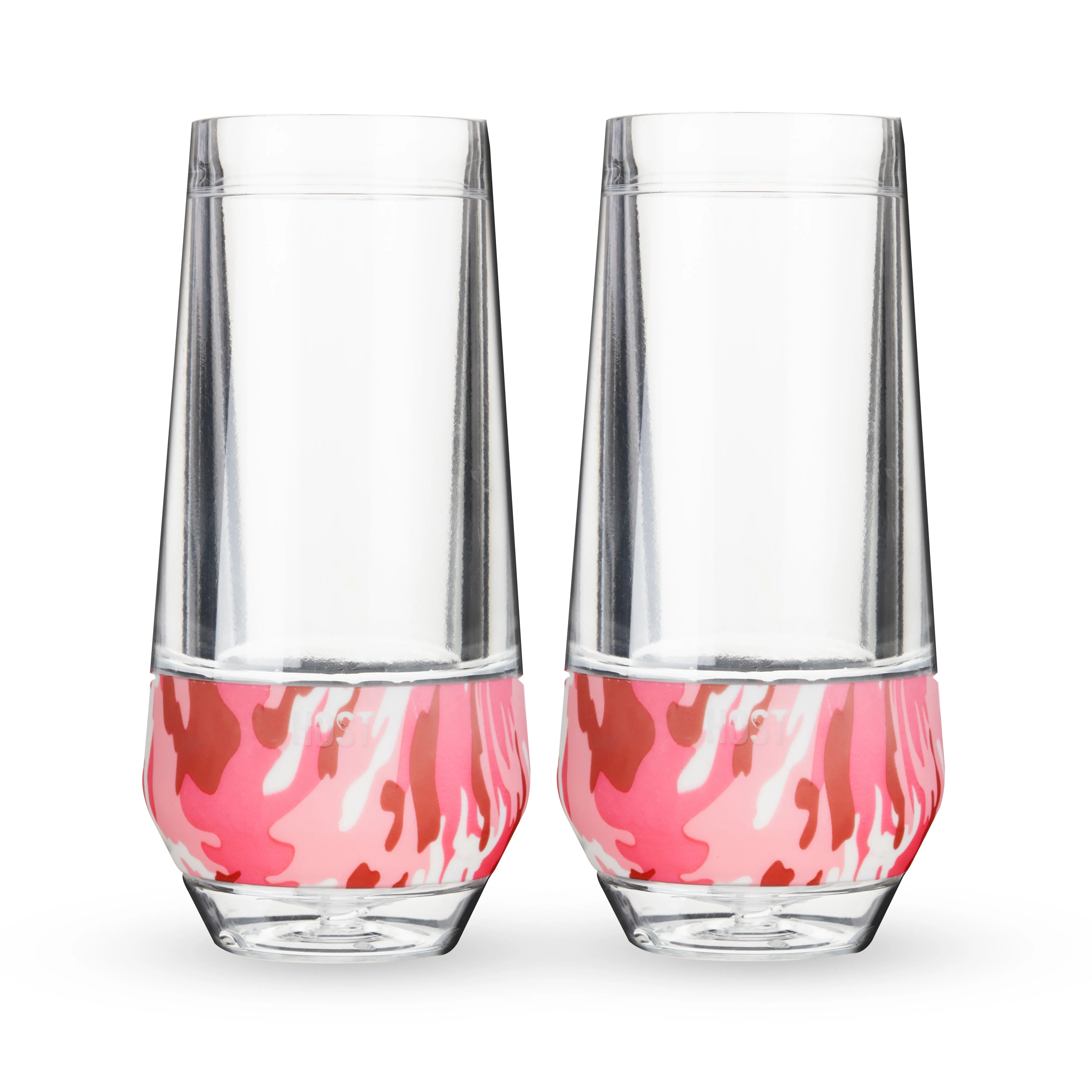 Champagne FREEZE™ Cooling Cups in Pink Camo, Set of 2