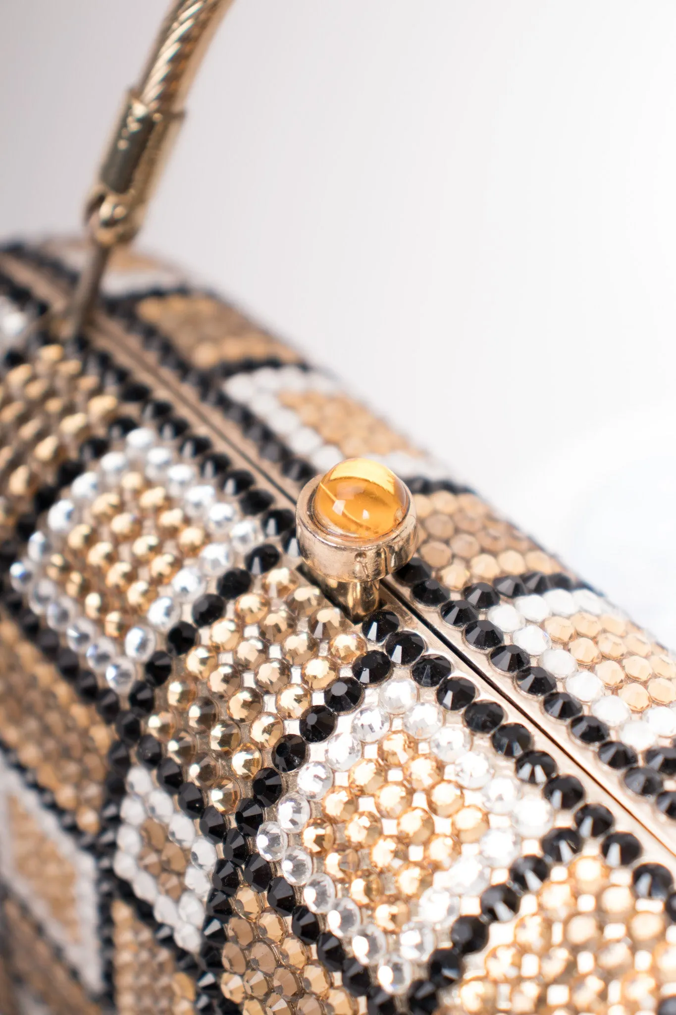 Checkered Rhinestone Clutch