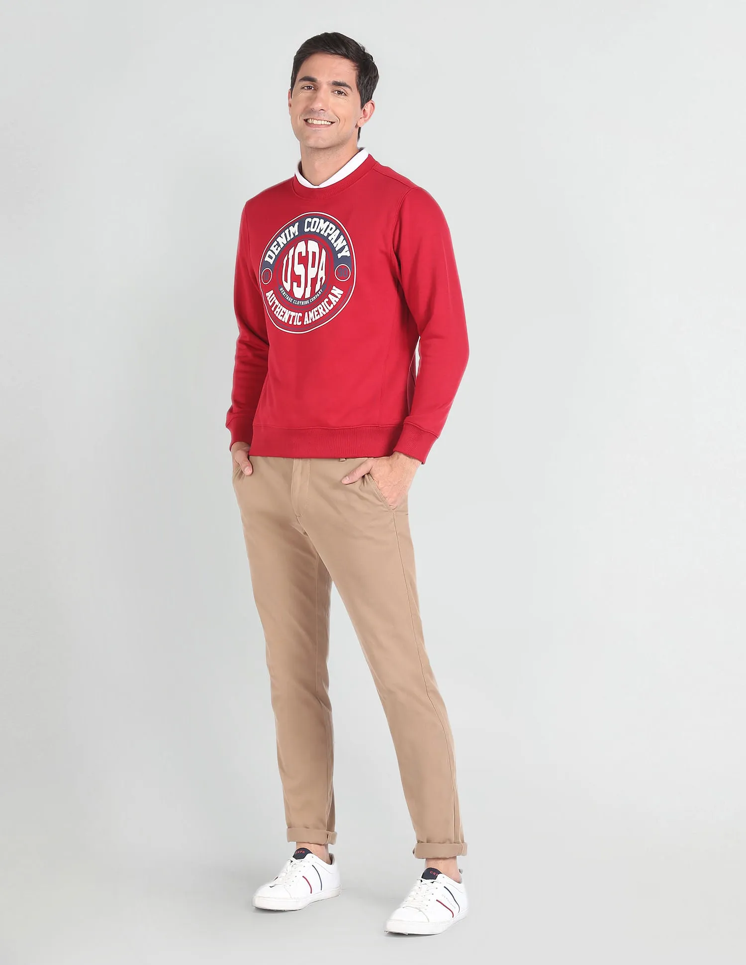 Circular Logo Cotton Sweatshirt