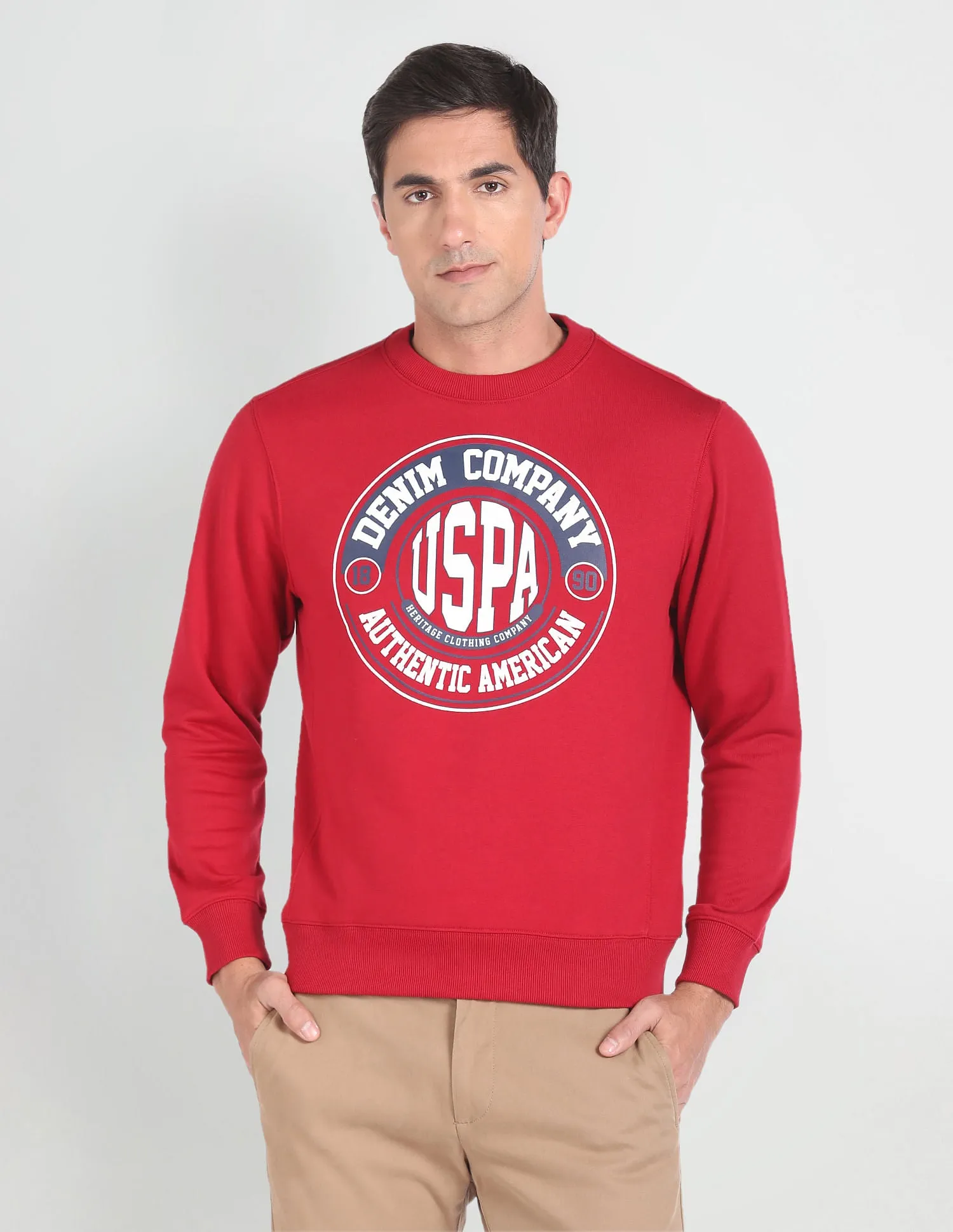 Circular Logo Cotton Sweatshirt