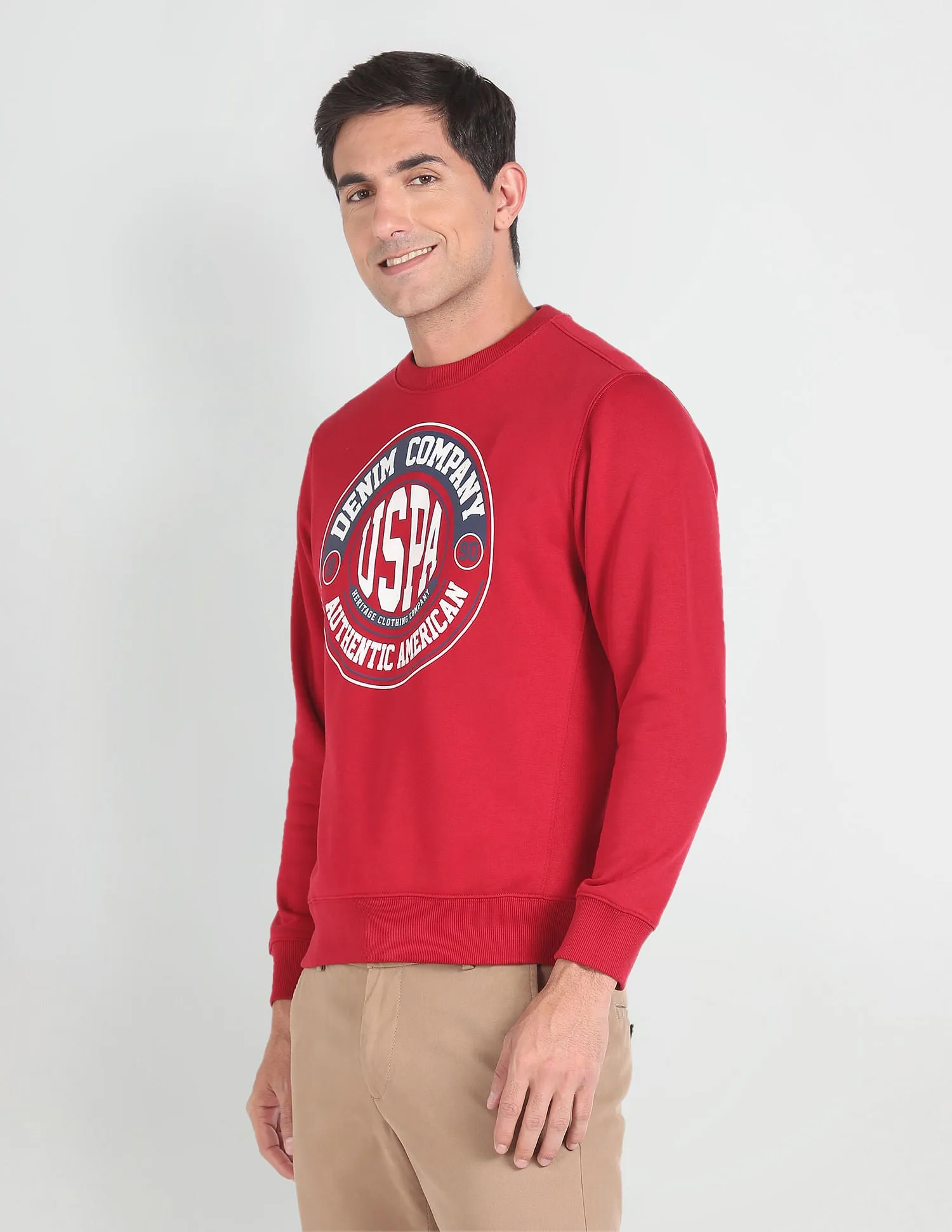 Circular Logo Cotton Sweatshirt