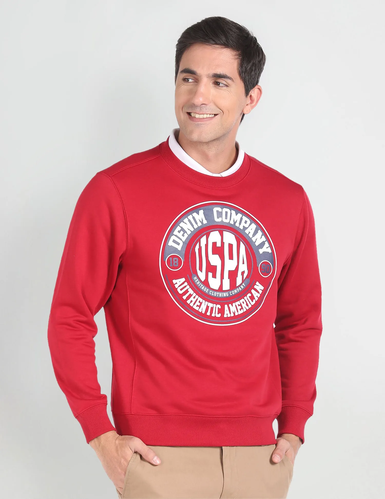 Circular Logo Cotton Sweatshirt