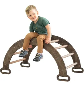 Climbing Arch & Rocker Balance - Montessori Climbers for Kids 1-7 y.o. | Chocolate