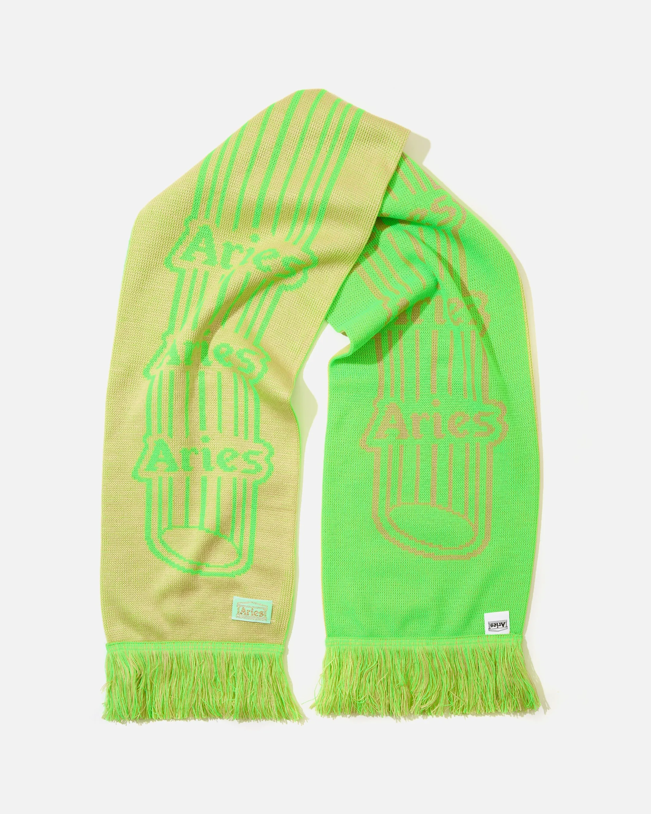 Column Scarf - Fluro Green