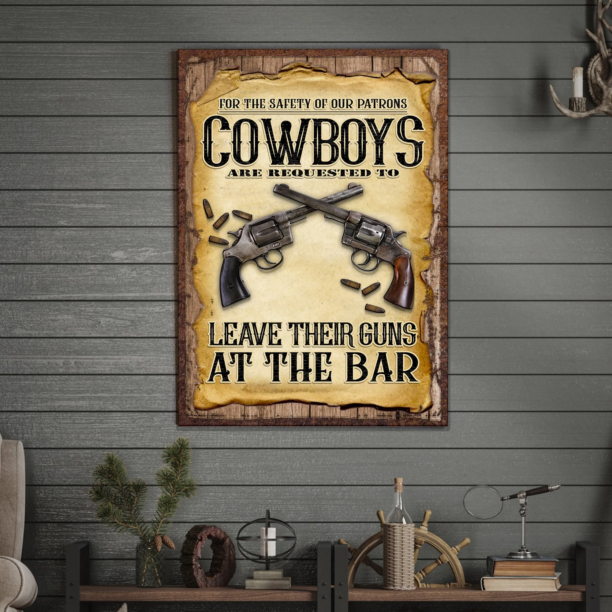 Cowboy Safety Sign