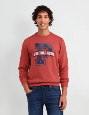 Crew Neck Brand Printed Sweatshirt