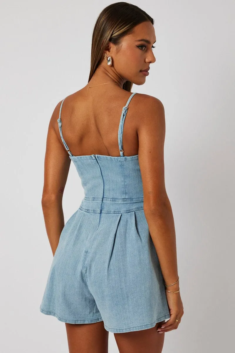 Denim Playsuit Singlet