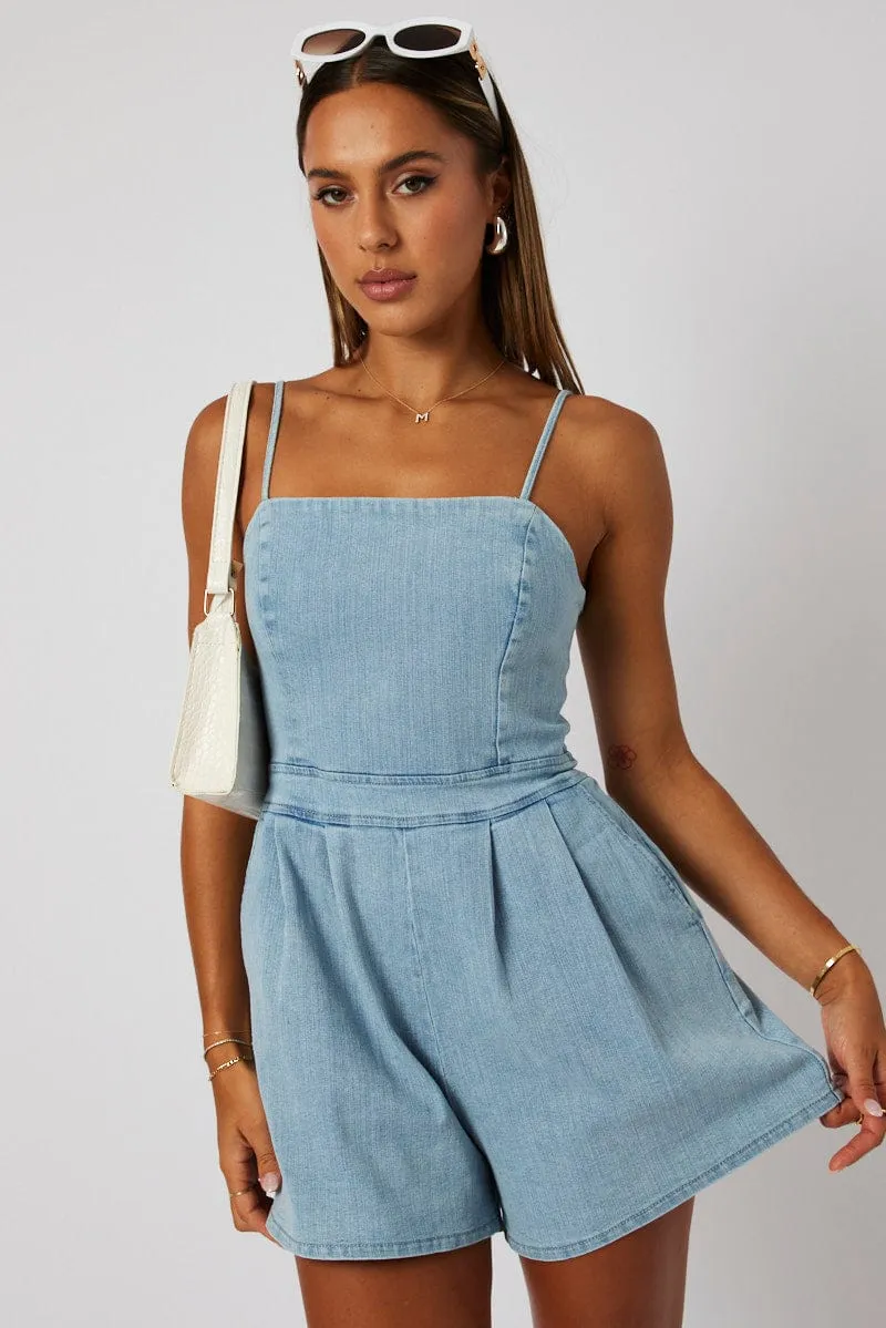 Denim Playsuit Singlet