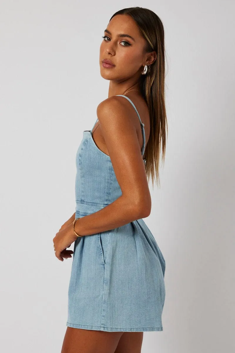 Denim Playsuit Singlet