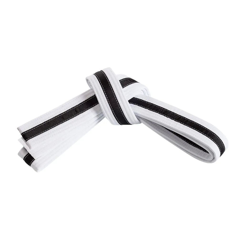 Double Wrap Black Striped Belt