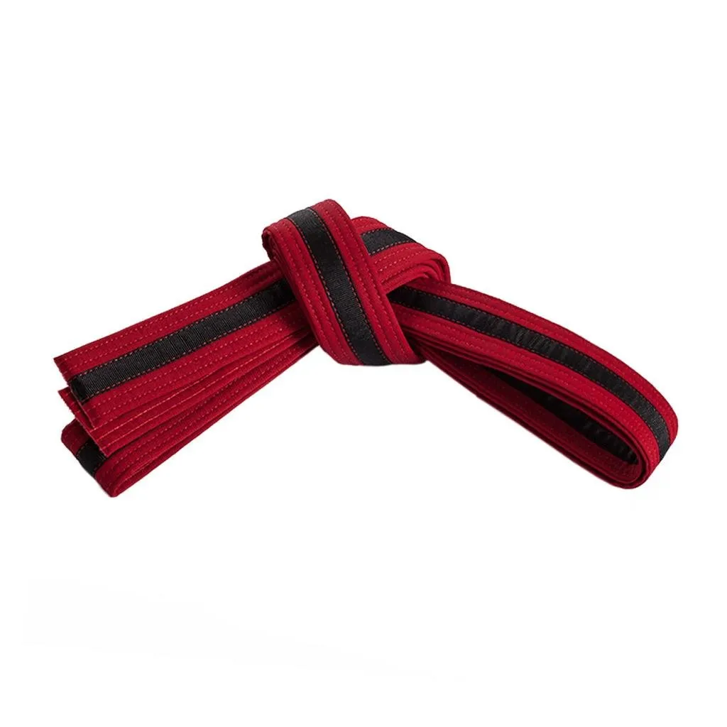 Double Wrap Black Striped Belt