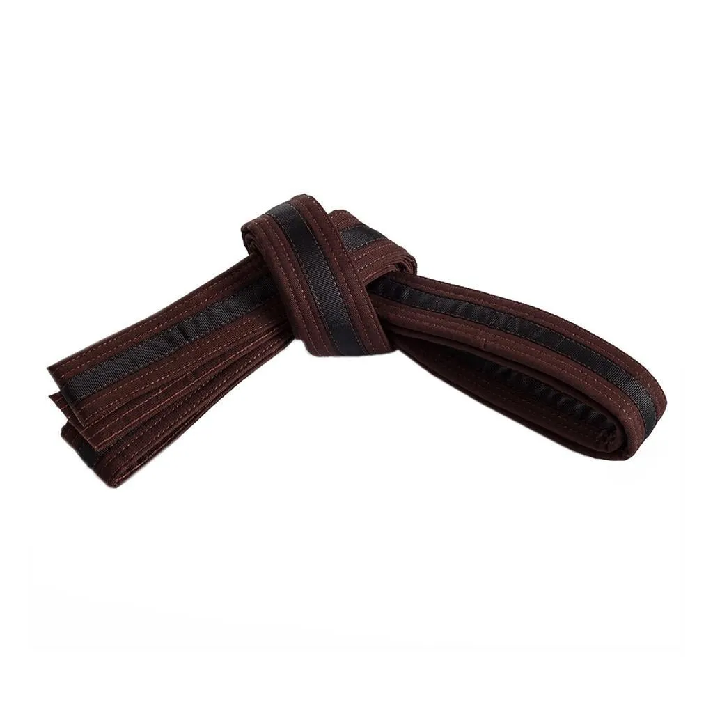 Double Wrap Black Striped Belt