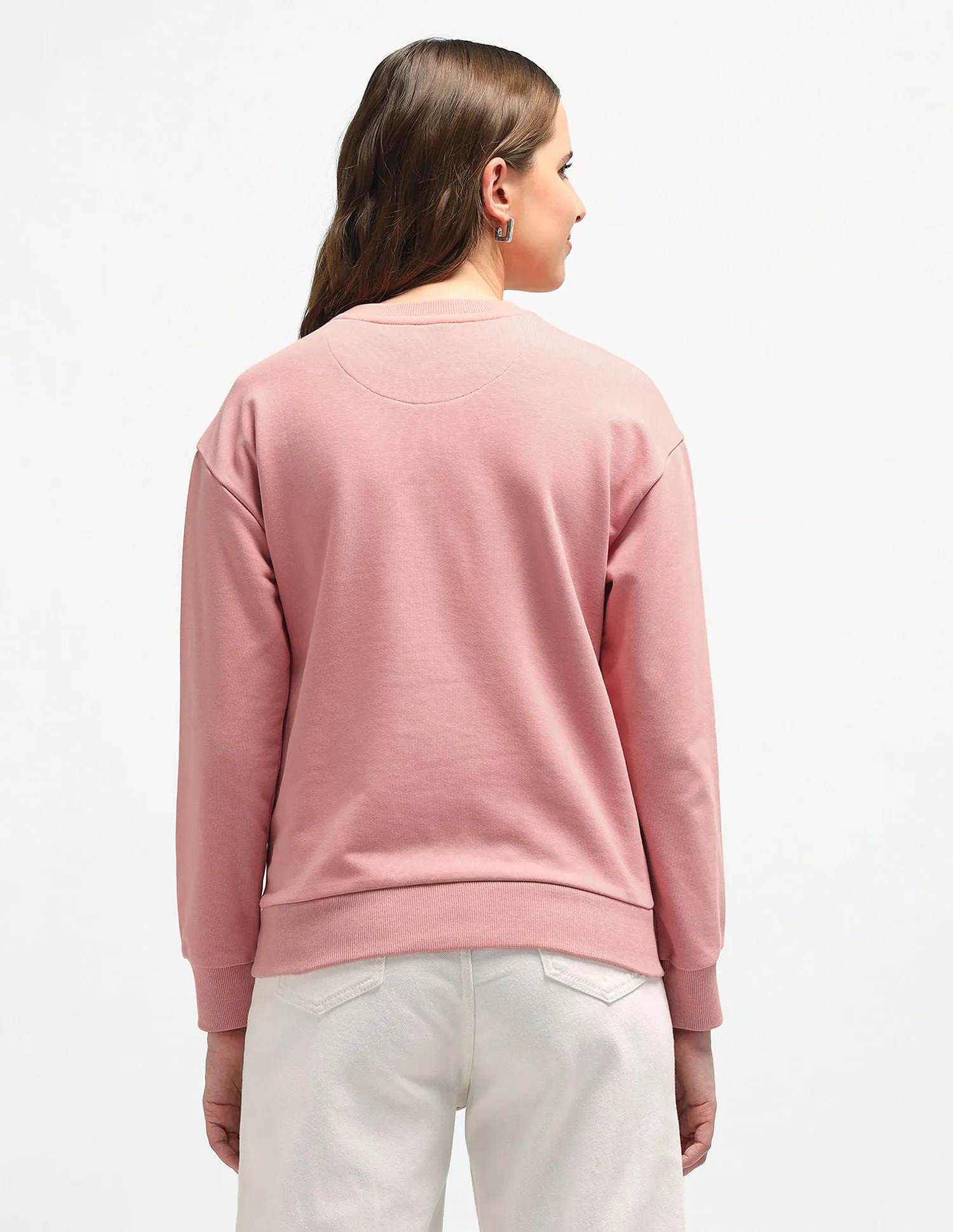 Drop Shoulder Brand Print Sweatshirt