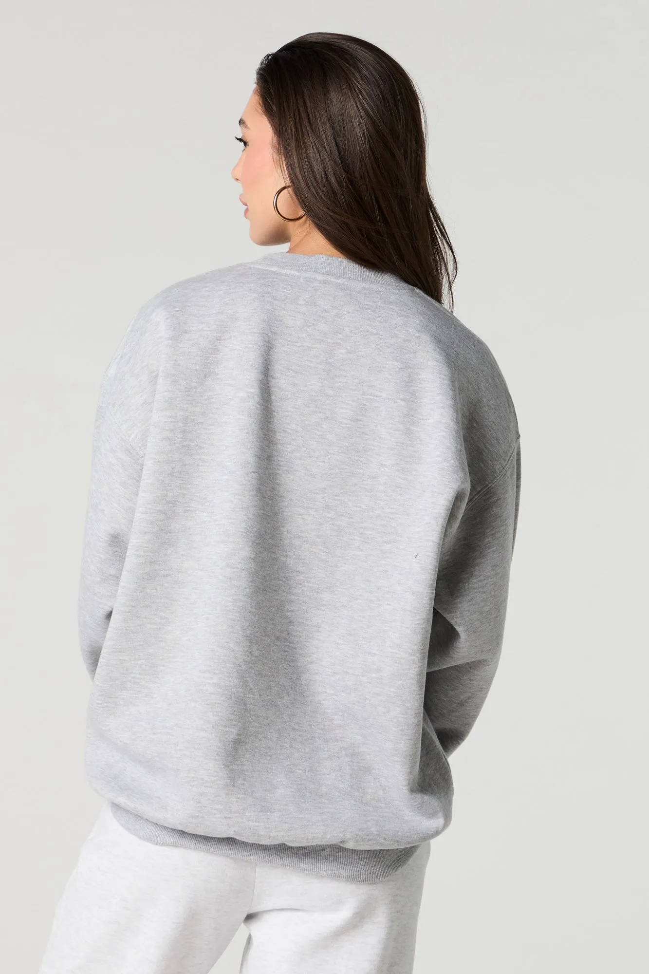 Embroidered Fleece Sweatshirt