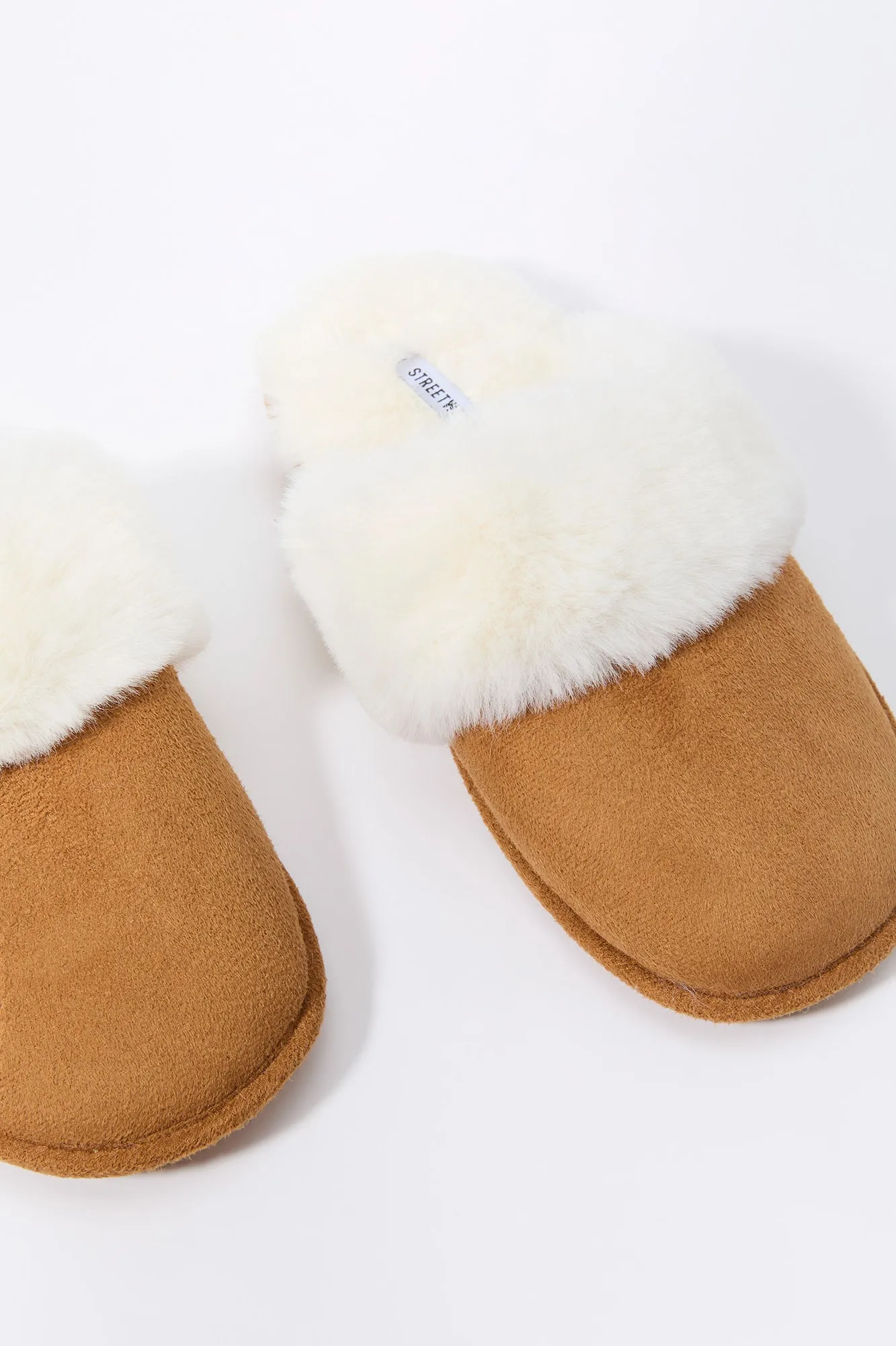 Faux Fur Collared Slipper