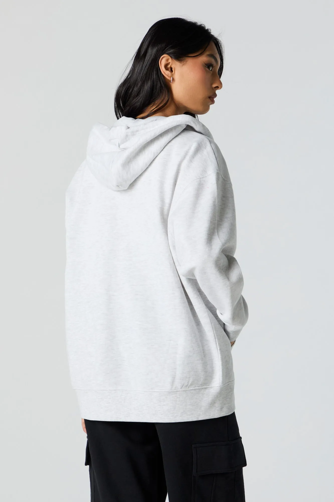 Fleece Oversized Zip-Up Hoodie