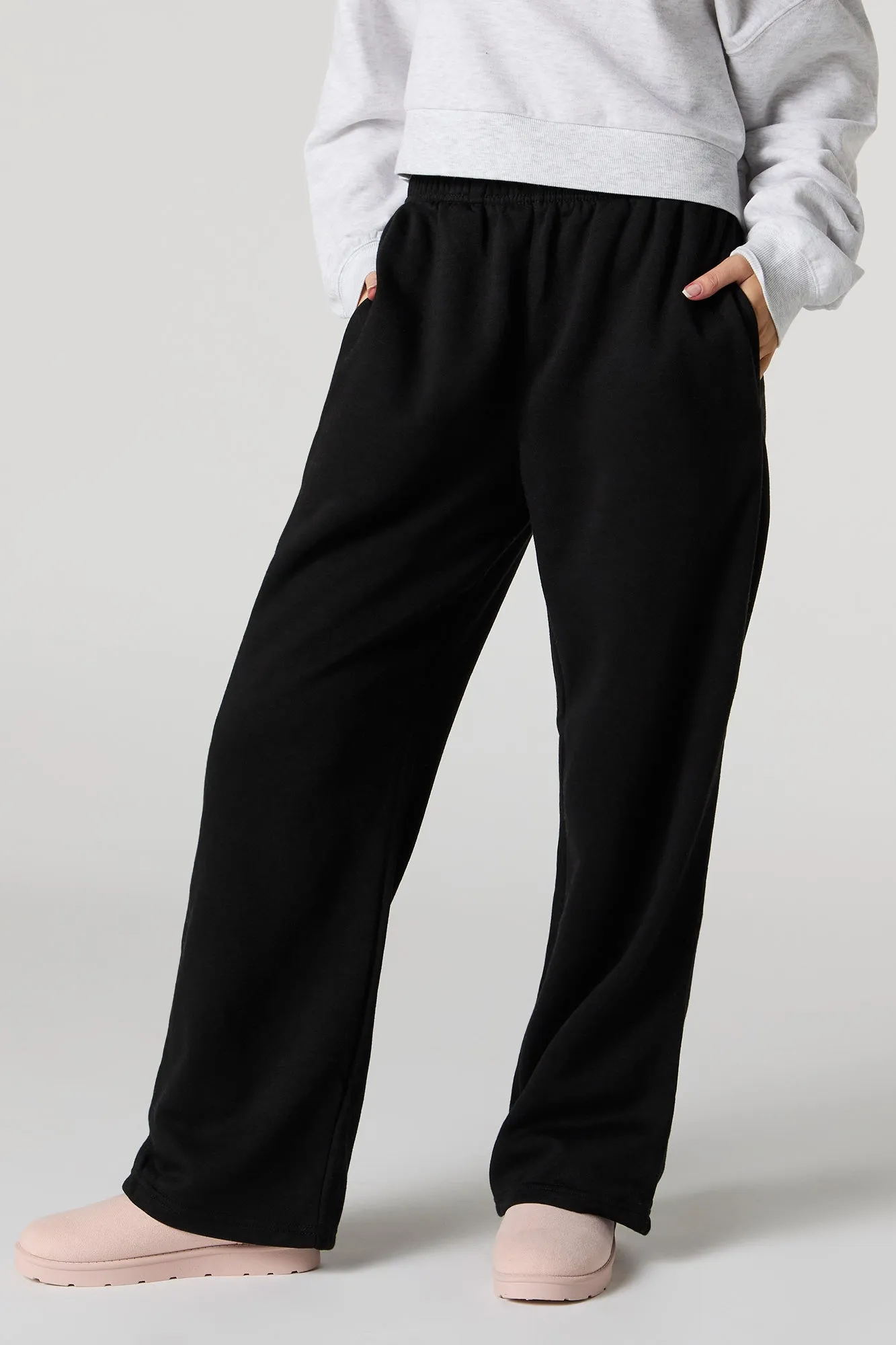 Fleece Wide Leg Sweatpant