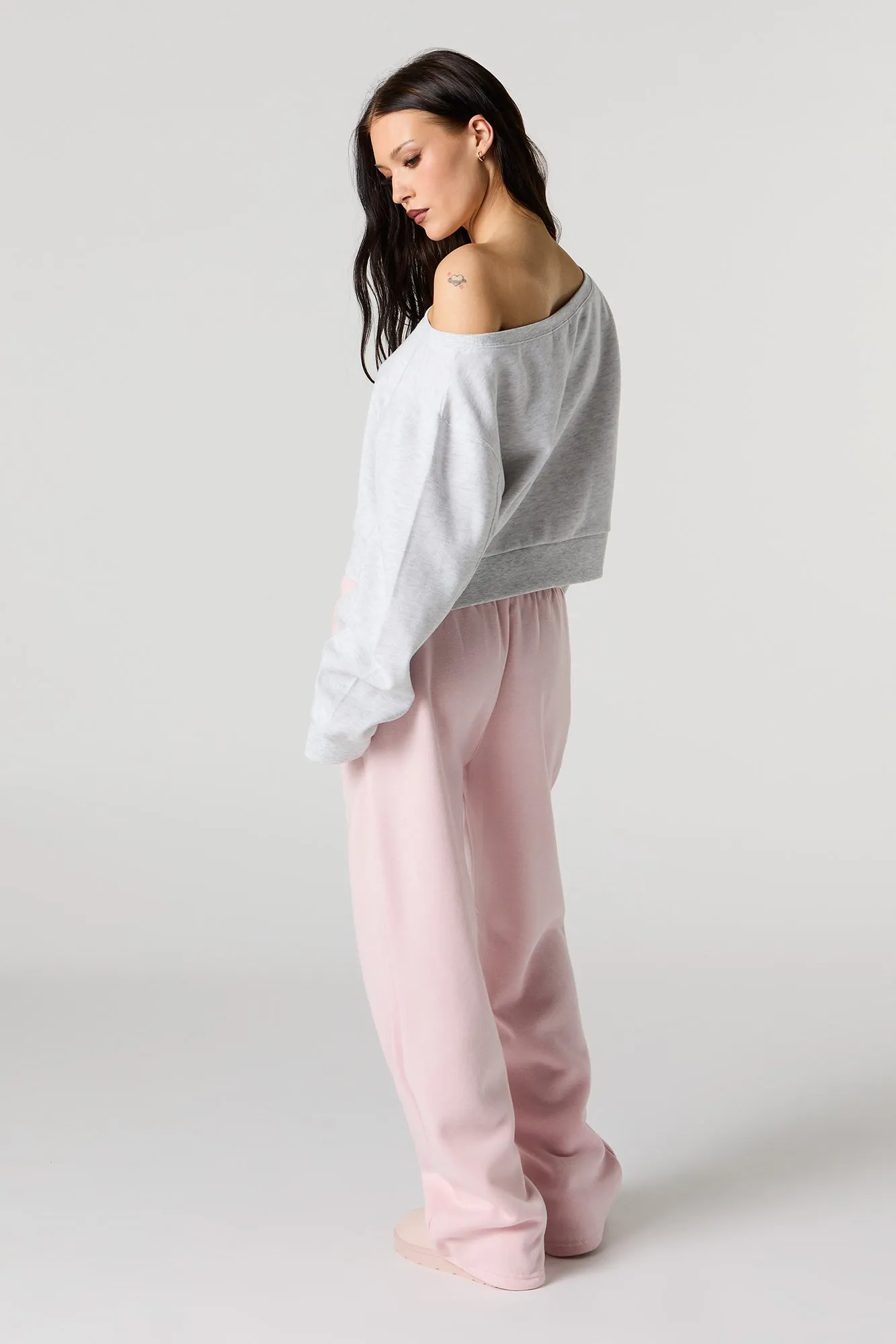 Fleece Wide Leg Sweatpant