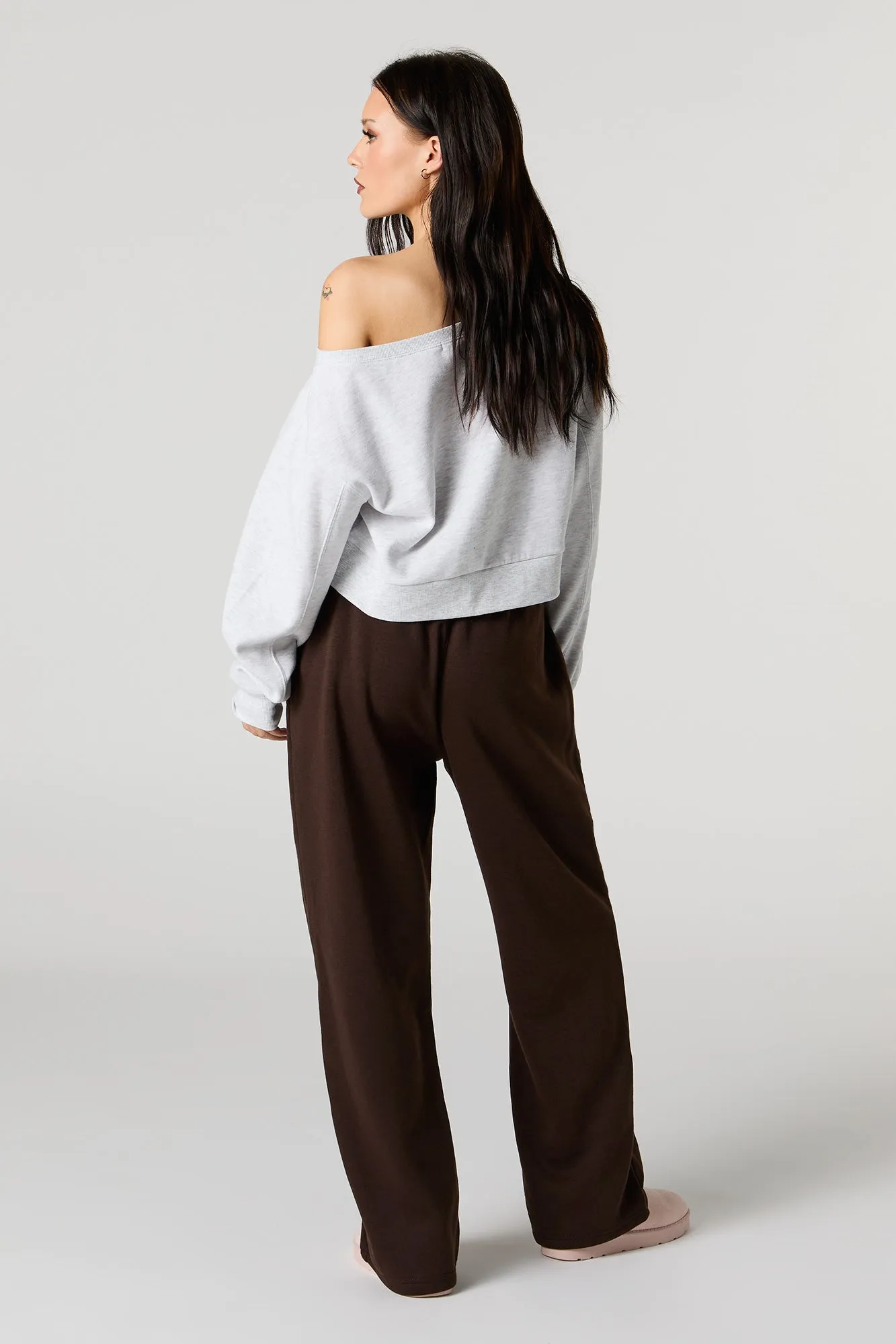 Fleece Wide Leg Sweatpant