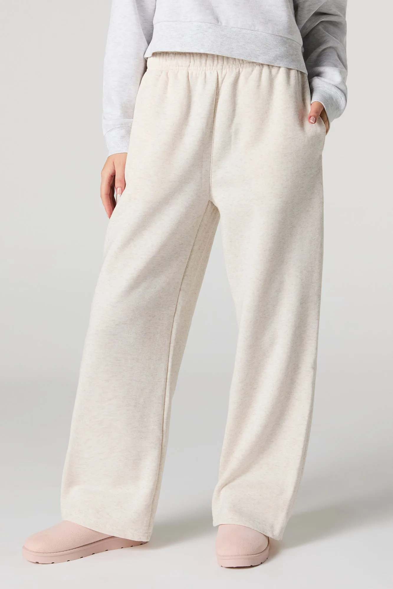 Fleece Wide Leg Sweatpant