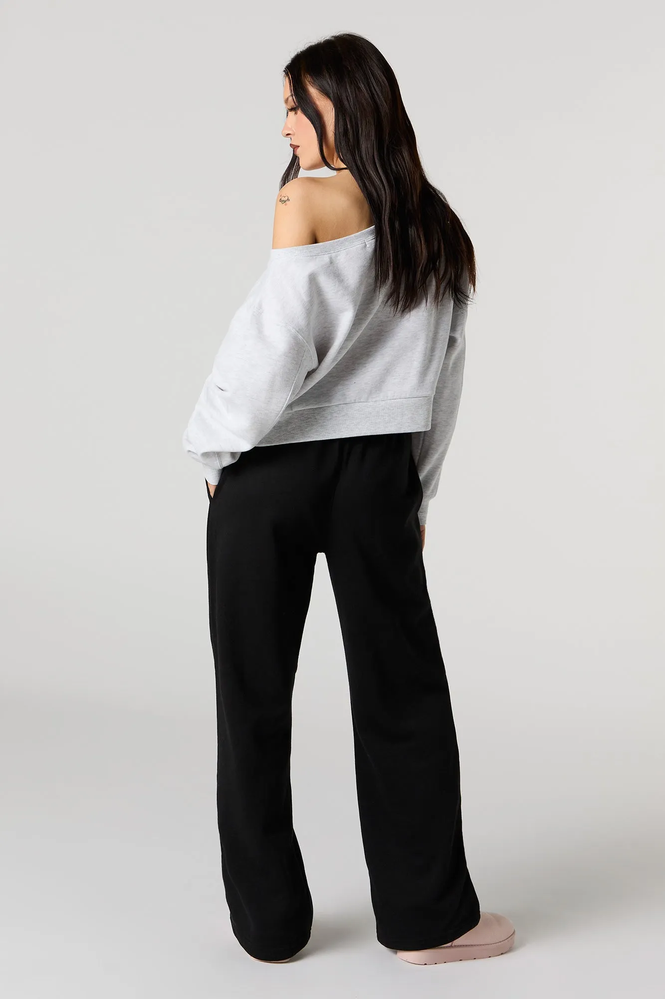 Fleece Wide Leg Sweatpant