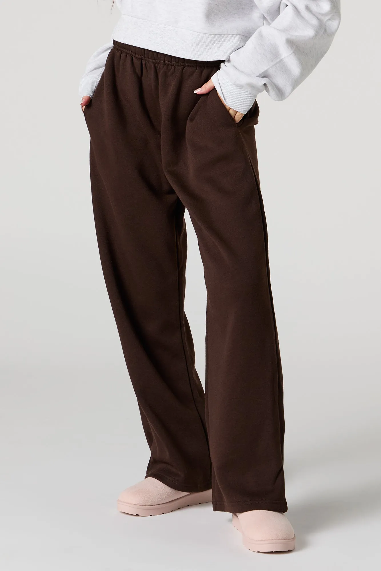 Fleece Wide Leg Sweatpant