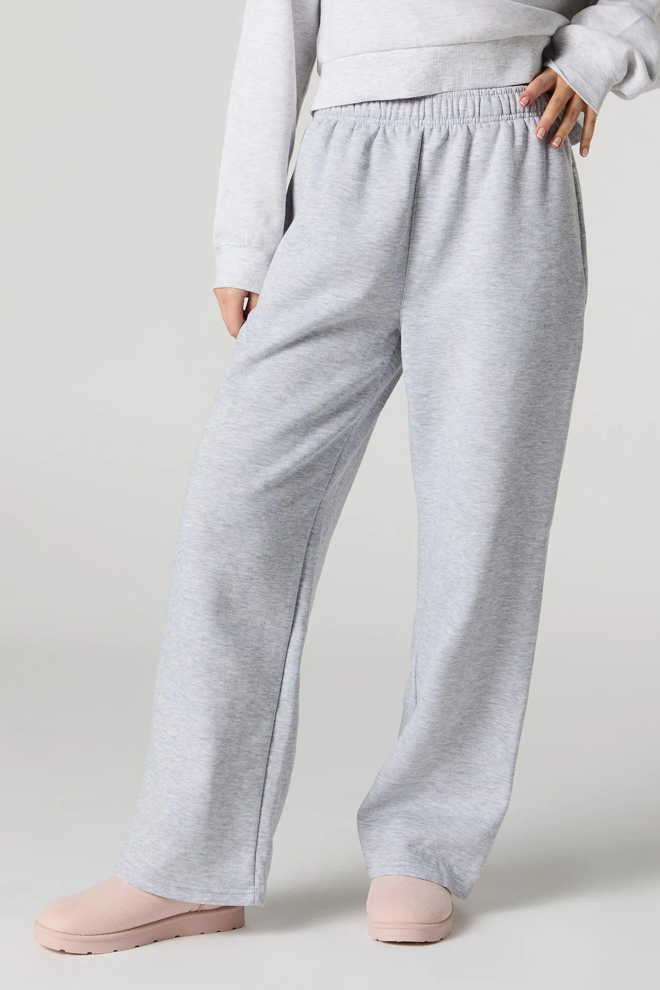 Fleece Wide Leg Sweatpant