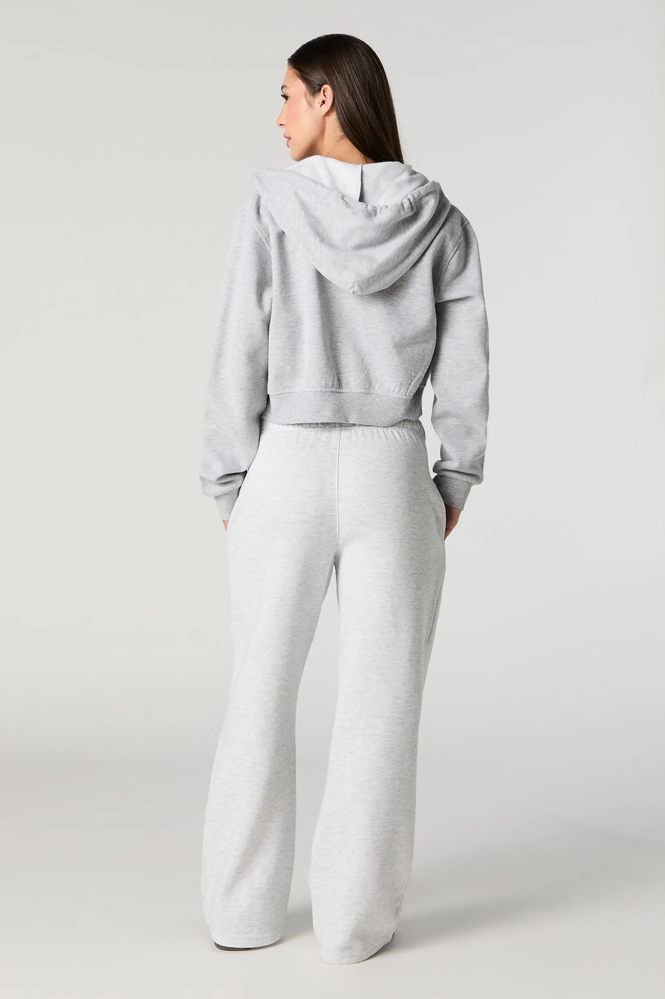 Fleece Wide Leg Varsity Sweatpant